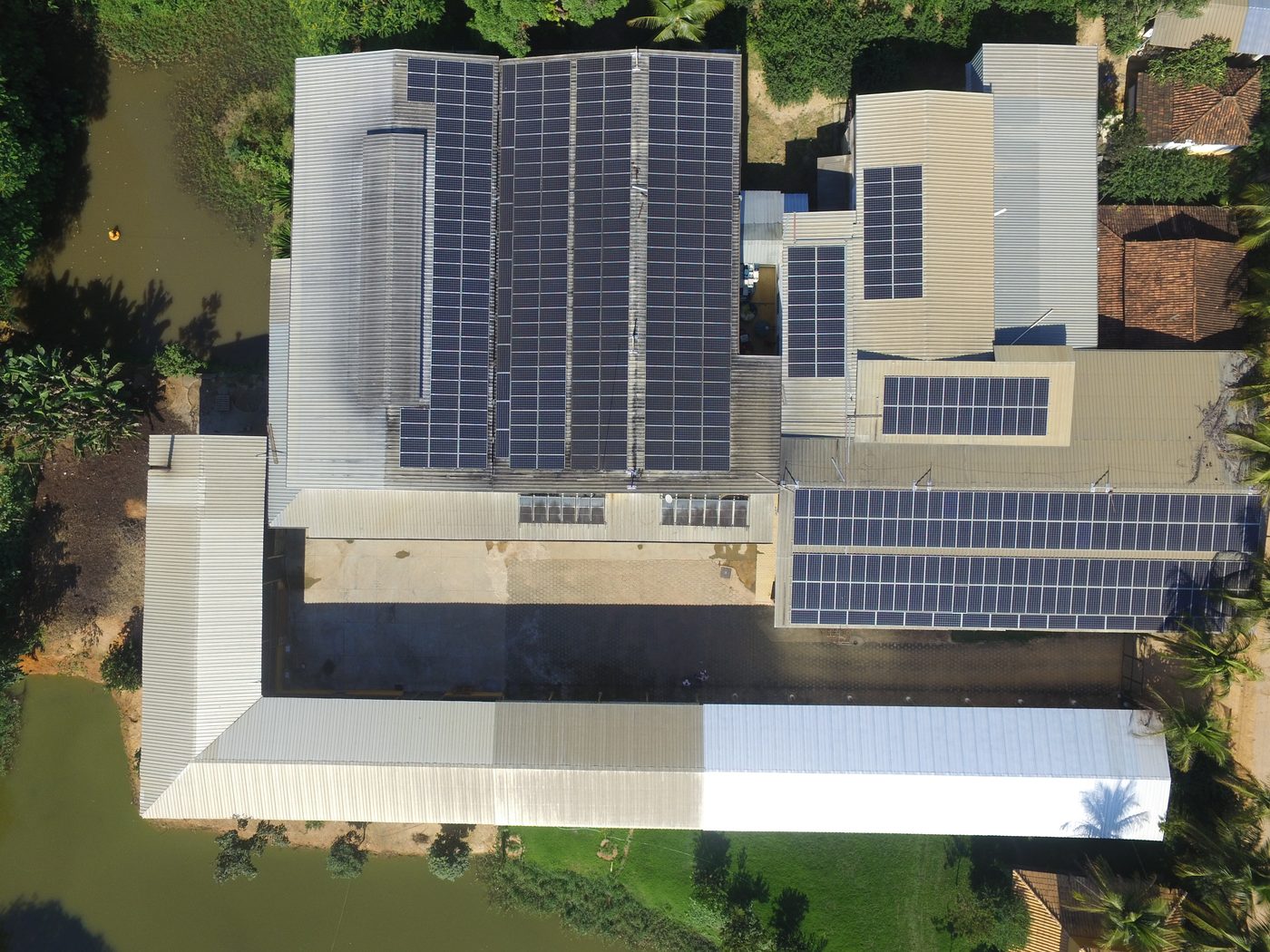 Aerial view of solar farm in Florida